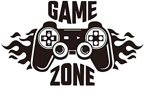 Adesivi da parete Game Zone, adesivi da parete con controller gamer, decorazione in vinile rimovibile per la stanza dei ragazzi, casa, sala giochi, pareti della camera da letto