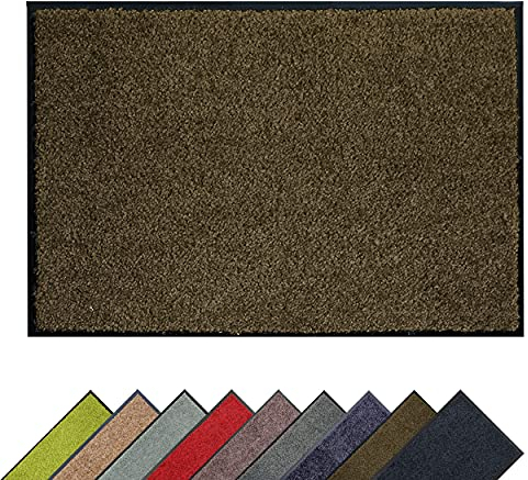 Carpido Fußmatte braun – Eingangsmatte innen – Schmutzfangmatte 90x250 cm – Läufer Flur rutschfest – Wohnzimmer Deko - Türmatte Sauberlaufmatte