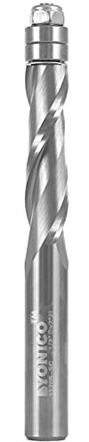 Yonico Solid Carbide Flush Trim Router Bit Spiral 1/2-Inch Upcut 1/2-Inch Shank 31205-SC