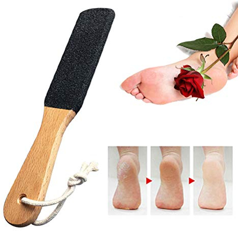 Tumnea Hornhautraspel Fußfeile aus Holz Hornhautentferner Hornhauthobel Hölzerne doppelseitige Fußraspelfeile Hornhautentferner Pediküre-Scheuerwerkzeug