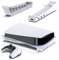 FYOUNG Horizontal Stand Bracket for PS5 Disc & Digital Edition with Extended USB port, Support Base for PS5 Stand Accessories with Anti-Slip Mads - White
