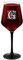 Maverton Calice da vino Rubino - 300 ml - incisione personalizzata - con gambo nero - perfetto per vino secco e dolce - pensiero speciale per compleanno - unico per uomo - iniziale