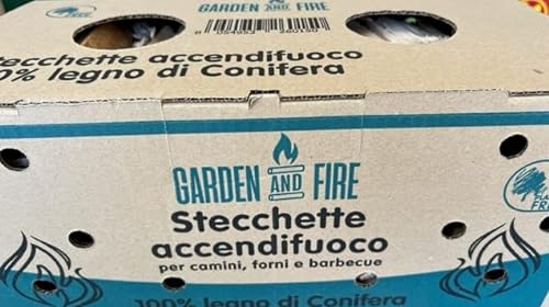 Legnetti accendifuoco 100% legno di conifera accendifuoco per camini, forni e barbecue da kg 2,5