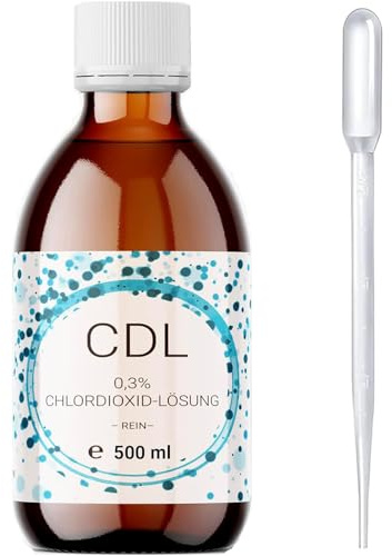 500ml CDL/CDs Chlordioxid 0,3% Lösung, Glasflasche mit Pipette