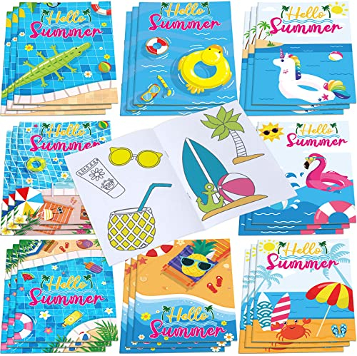 Faccito Malbücher für Kinder ab 3 Jahren Mini Reisespiele für Jungen und Mädchen 112 Muster Sommer Activity Ausmalbilder Buch Mein erstes Malbuch für Kinder Antistress Aktivität für Erwachsene