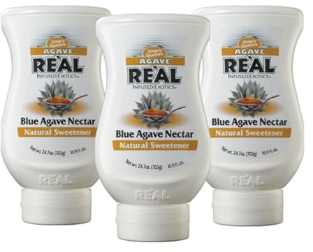 Reàl Infused Exotics Blue Agave Nectar Syrup, 16.9 fl oz Bottle, 3 Pack