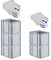 PROREGAL SuperSparSet 5x Eurobox NextGen Economy mit Scharnierdeckel & blauen Verschlüssen | Griffe geschlossen | HxBxT 32x30x40cm | 30 Liter | Eurobehälter Transportbox Transportbehälter