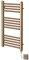 Greened House Electric Brushed Brass Straight Heated Towel Rail 500mm Wide x 800mm High Flat Towel Radiator