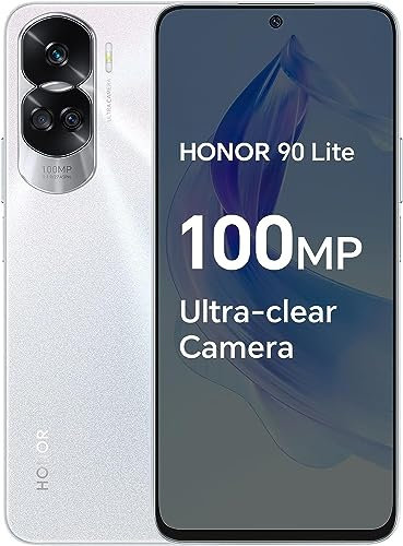 HONOR 90 Lite Smartphone 5G, Écran 6,7 90 Hz, Triple Appareil Photo 100 MP, 8+256 Go, 4 500 mAh, Double SIM, Android 13