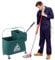 Curvaso 20L Green Kentucky Mop Bucket & Wringer System with Wheels | Commercial Grade Floor Cleaning for Office, School & Restaurant Use | Heavy Duty Handle