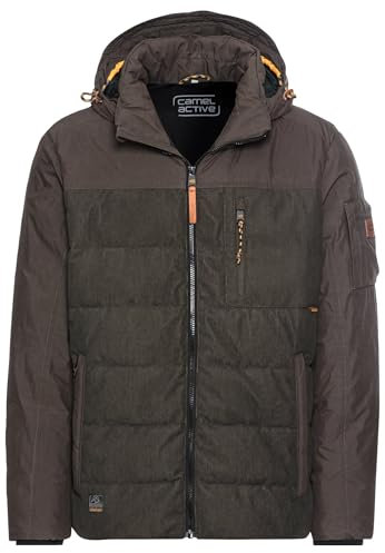 camel active Herren Stepp-Blouson mit Abnehmbarer Kapuze Khaki, menswear-60