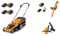 LawnMaster CLMF4841E Tondeuse Electrique Gazon 48V Max 2x24V 4.0Ah Batterie, 41cm & CLGT2425S Coupe-Bordures sans Fil 24V, Coupe-Bordures sur Batterie 25cm