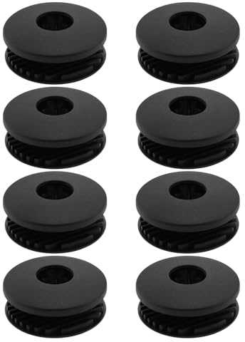 ECSiNG 8 Jeux de Fixations à Clips pour Tapis de Sol de Voiture Attaches Rondes Poignées Clips de Fixation pour Tapis de Sol Compatible avec Volvo Mazda Noir
