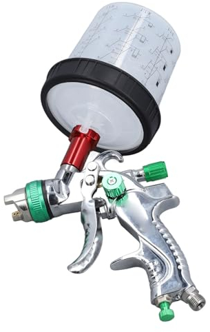 Akozon Pistolet de Pulvérisation HVLP, Alliage d'aluminium à Haute Atomisation, sans Acier, Alimentation par gravité, Pistolet de Peinture pour Voiture, Accessoires Professionnels