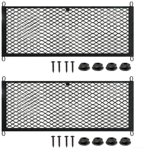 Eawfgtuw Lot de 2 filets de rangement de voiture pour camping-car, caravane, bateau, voiture, van, 25 x 60 cm, filets de rangement surdimensionnés pour camping-car, sac de rangement élastique avec