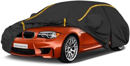 Autoabdeckung Wasserdicht für BMW 1M E82 Coupe(2011-2012),Vollgarage Autoplane für Regen Sonne Staub Schutz Schneeschutz,Winter Sommer Auto Abdeckplane Outdoor Atmungsaktiv