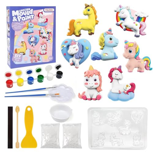 Ballery Kit Pintura Unicornio Juguetes Manualidades Unicornios para Niños Juguetes para Pintar Juego Arte de Escayola Regalos de Creativo Cumpleaños Navidad Niños Niñas 3 4 5 6 7 8 9 10 12 Años