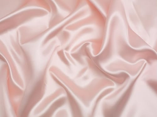Minerva Core Range Tissu satiné liquide léger et adapté à la couture Largeur environ 150 cm Vendu au mètre Rose pâle