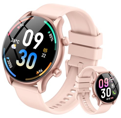 Smartwatch Donna, 1.39 Orologio Smartwatch Donna con Effettua/Risposta Chiamate, Fitness Tracker con 100+ Sportive/Sonno Cardiofrequenzimetro, IP68 Smart Watch per Android iOS (Rosa Accoppiato)