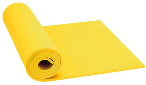 Gelb EVA Foam Cosplay, Do²ping EVA Schaumstoff 2mm, 34x124.5cm mit hoher Dichte 86kg/m3 für Carft Kostüm DIY Projekt (2mm Gelb)
