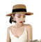 Chapeau de paille pour femme avec nœud papillon – Chapeau de paille avec nœud en ruban blanc, chapeau de paille souple pour l'été, le soleil et la plage avec nœud en ruban, chapeau d'été pliable UPF