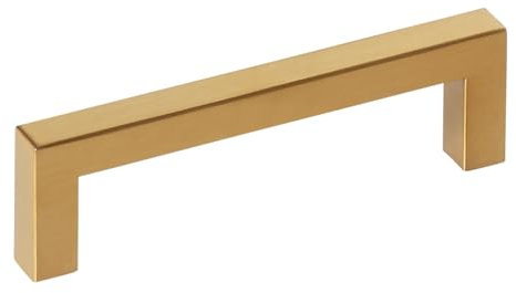 SOTECH 10 Stück Möbelgriffe E8 BA 192 mm Edelstahl SS201 Goldfarbig galvanisiert, Stangengriffe/Relinggriffe für Küche Bad und mehr