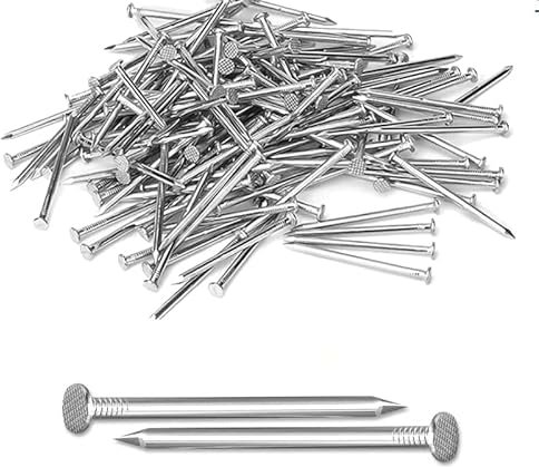 30 Stück Stahlnägel 50mm Nails Verzinkt,Nägel Wand für Betonwände,Stahlbildernägel Betonnägel Bilderrahmen Nagel Holzarbeiten Ziegelstein Nägel Bilder Aufhängen Holznägel Wandnägel