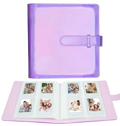 256 Pockets Photo Album for Fujifilm Instax Mini LiPlay 12 11 90 70 9 8+ 8 7S Instant Camera/Mini Link SP-1 Printer, Polaroid Snap Touch PIC-300 Z2300 Mint Camera Printer (Magic Purple)