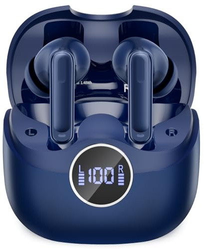 ANC Bluetooth Kopfhörer mit Hybride Aktive Geräuschunterdrückung, In Ear Kopfhörer Bluetooth mit -45 dB ANC, Kopfhörer Kabellos Bluetooth mit 8 EQ-Modu, 6-Mic KI Klarer Anruf, IP7, 40H Spielzeit