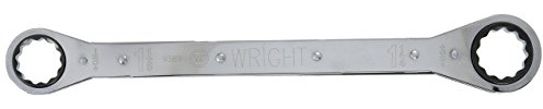 Wright Tool 9389 Ratcheting Double Box Wrench, 12-Point SAE (1-1/8″ × 1-1/4″), 15″ long Chrome Finish Made in USA