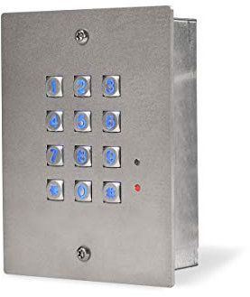 SCS Sentinel - AAA0003 - Vandalismusgeschützte Codetastatur - Auslösen von Türöffner und Tor - Hinterleuchtete Tasten und Markierung für Blinde - Inklusive 230-V-Transformator - XO 502