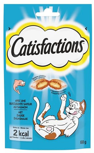 Catisfactions Snack per Gatto, Delizioso Salmone, 6 Confezioni da 60 g