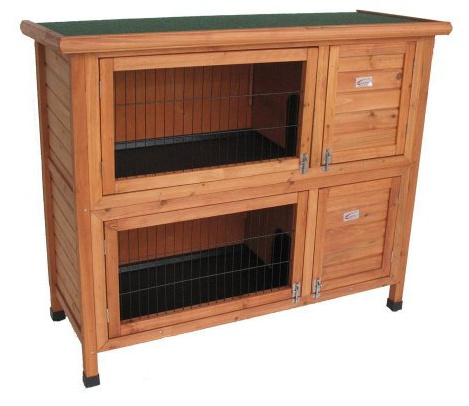 BUNNY BUSINESS Kleintierstall, 2 Etagen, für Kaninchen/Meerschweinchen, mit Abdeckung, 122°cm
