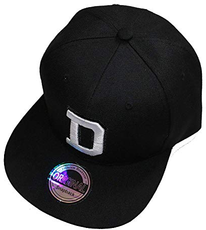 Buchstaben Initialen Snapback Cap Black & White (D)