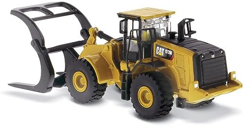 Diecast Masters 1:87 Scale Caterpillar 972M Wheel Loader with Log Fork | HO Scale Series Cat Trucks & Construction Equipment Model 85950