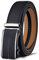 BULLIANT Gürtel Herren, Gürtel Ratsche Ledergürtel Automatikschließe für Herren Anzug Business Kleidung,Breit 35mm,Größe Angepasst,Schwarz1,125cm/36-42 taille verstellbar