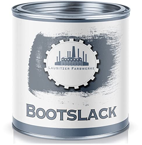 Lausitzer Farbwerke Bootslack traditioneller Yachtlack für Holz und Metall Bootsfarbe Schiffslackierung Yachtfarbe (2,5 L, Weiß (RAL 9010))