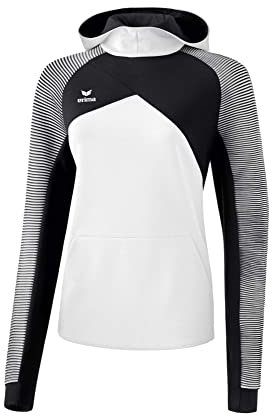 ERIMA Damen Sweatshirt Premium One 2.0 Kapuzensweat, weiß/schwarz/weiß, 34, 1071819