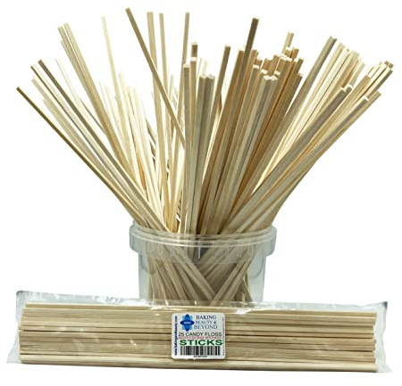 25 Candy Floss Cotton Candy Food Grade Birch Wood Sticks 11 Inch (275mm)