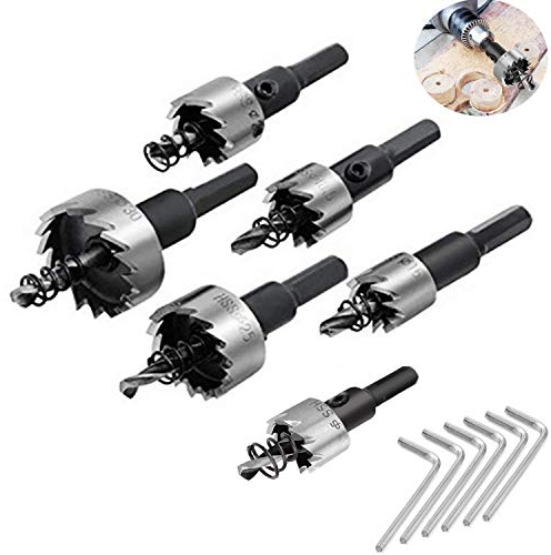TANGGER 6PCS Carbide Spitze HSS Lochsägen Bohrer Lochsäge Set Edelstahl Metall Legierung 12-30mm Werkzeug Kits