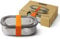 BLACK + BLUM BAM-SS-S003, Orange, Leak-Proof Oven Safe Plastic Free Meal Prep Lunch Food Container, 600ml / 20fl oz, Stainless Steel & Silicone, 600 milliliters