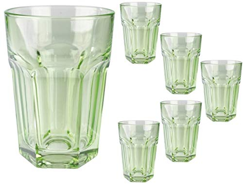 6 Longdrinkbecher Country 40cl grün