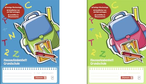 Brunnen 1026366526 10X Aufgabenheft Grundschule A5 48Blatt