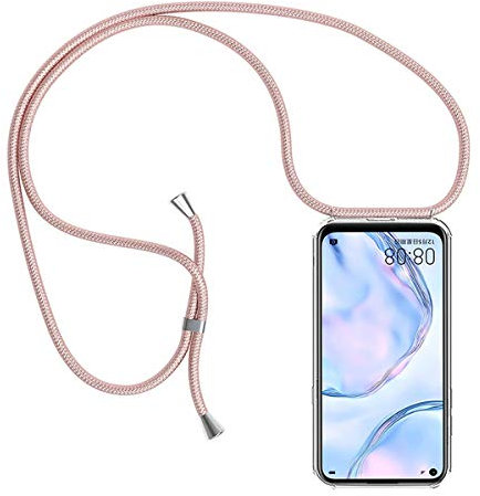 FMPCUON Cover Trasparente con Cordino Compatibile con Samsung Galaxy M31 Caso Custodia Protezione TPU Ultra Sottile Case + Vetro Temperato, Necklace Cordoncino Smartphone Collana Chain Cord