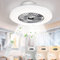 PADMA Deckenventilator mit Beleuchtung & Fernbedienung Leise Dimmbar mit Timer, Einstellbare Windgeschwindigkeit, 40W Deckenleuchte Modern, Farbwechsel 3000K~6500K für Wohnzimmer