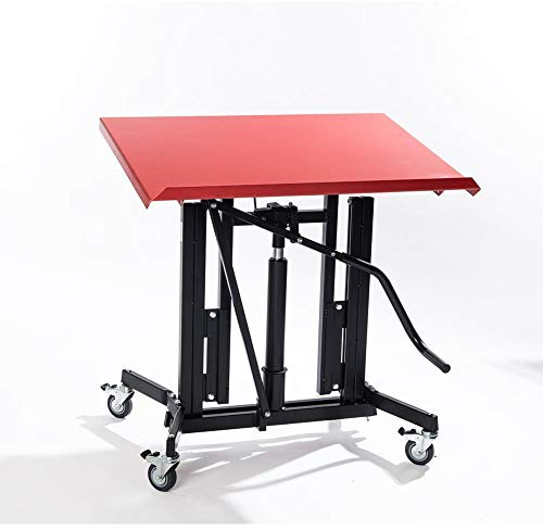 Materialständer Rollpult, Tischplatte 800 x 600 mm, rot