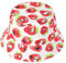 ZLYC Unisex Bucket Fischerhut, Lächeln mit weißer Erdbeere, One Size