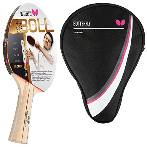 Butterfly Timo Boll Bronze Tischtennisschläger + Tischtennishülle Drive Case | Tischtennisschlägerset | Tischtennis Hobby Set