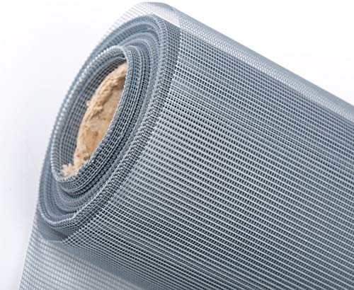 Fensterschutz für Katzen Fliegengitter Fenster Netz Grau Fenstergitter mit Selbstklebeband Abnehmbar Waschbar Transparent Fenstergitter