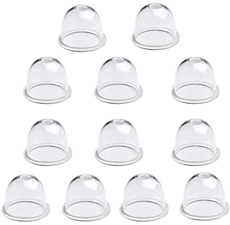 12 Stück Zündkapsel Primer Pumpe, Kraftstoffpumpe Vergaser Primerkolben, Primer Bulb Vergaseröl, für Mäher Gebläse, Strimmer, Trimmer, Kettensäge, Cutter, Hecke, Transparent